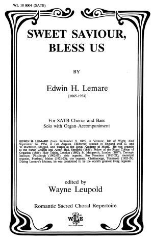 Sweet Savior, Bless Us, Op. 137 (SATB) – Edwin H. Lemare-5389