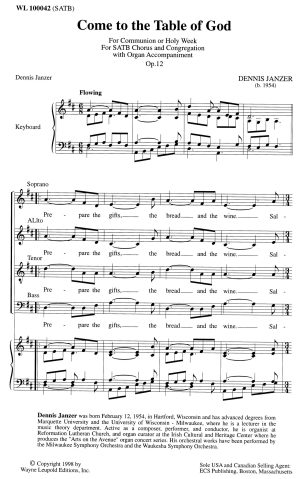 Come to the Table of God (SATB Chorus and Congregation with organ accompaniment) – Dennis Janzer-5476
