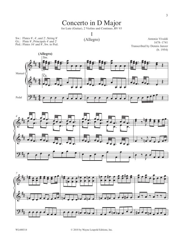 –　D　Major　Concerto　Antonio　(Guitar),　in　Leupold　Two　RV　and　Lute　93　The　for　Continuo　Violins　Vivaldi,　Foundation